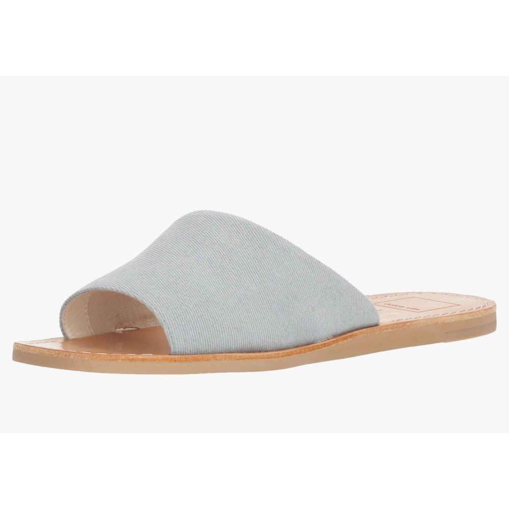 Dolce Vita Sandals‎ Womens Size 8 Blue Denim Slip On Slides Open Toe